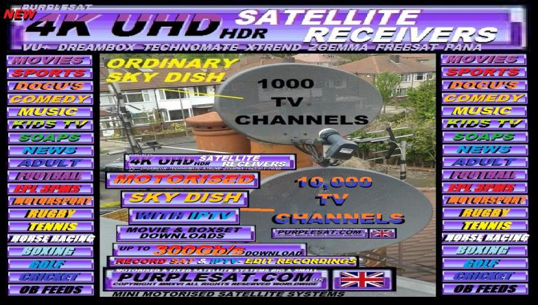 PURPLESAT MINI MOTORISED SATELLITE & IPTV SYSTEMS