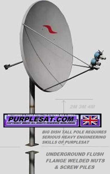 purplesat long pole support 2,4m