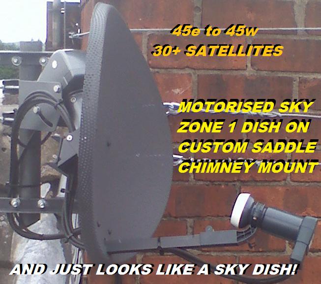 motorised sky dish on chimney 2 motorised sky dish on chimney 2