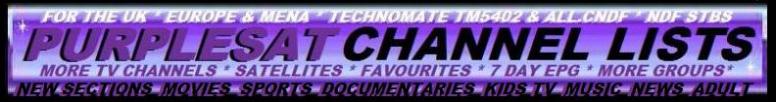 purplesat channel lists / satellites / favourites / groups 