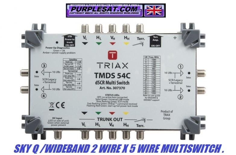 TRIAX SKY Q 2 5 WIRE MULTISWITCH PURPLESAT